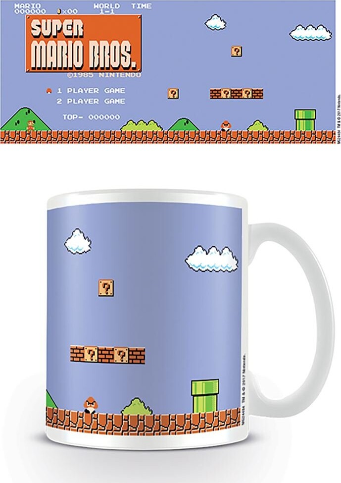 Nintendo Super Mario Retro Title Mug White
