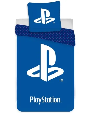 Playstation Sengetøj 100 Bomuld Børnesengetøj 140x200 Blåt Ps5 Sengetøj