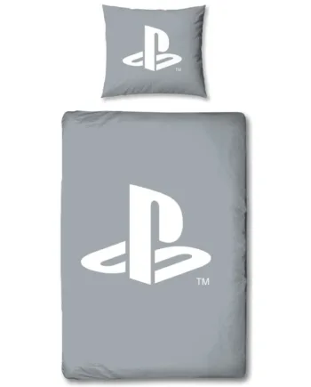 Playstation Sengetøj 100 Bomuld Børnesengetøj 140x200 Gråt Ps5 Sengetøj