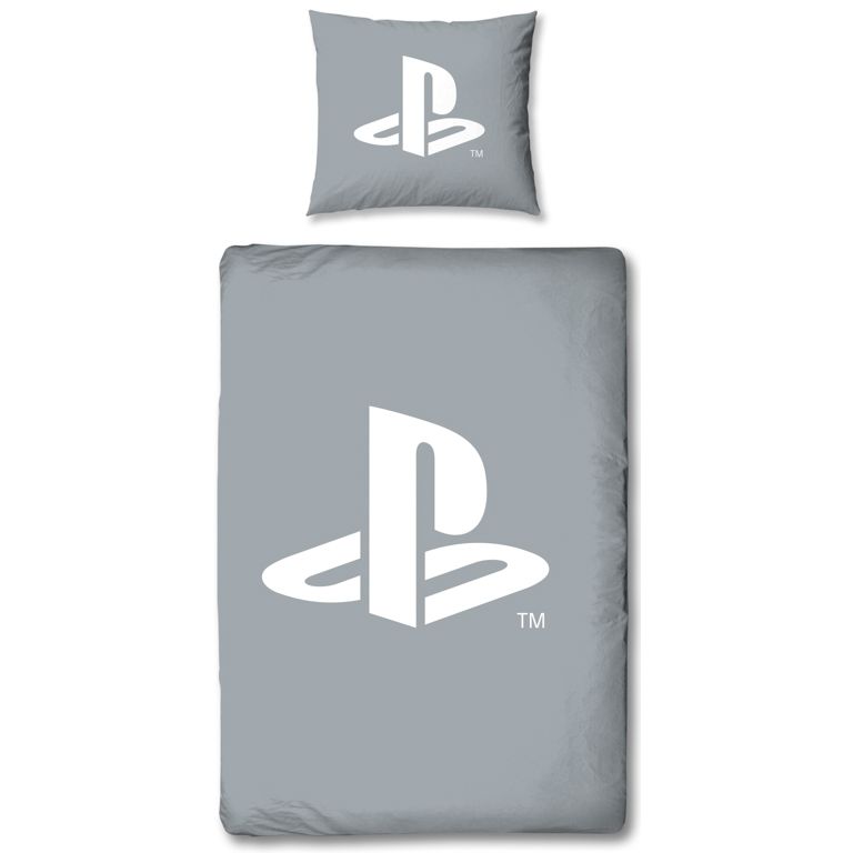 Playstation Sengetøj 100 Bomuld Børnesengetøj 140x200 Gråt Ps5 Sengetøj