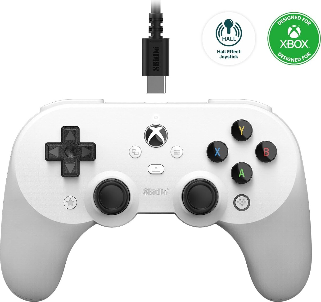 8bitdo Pro Wired Xbox Gamepad White