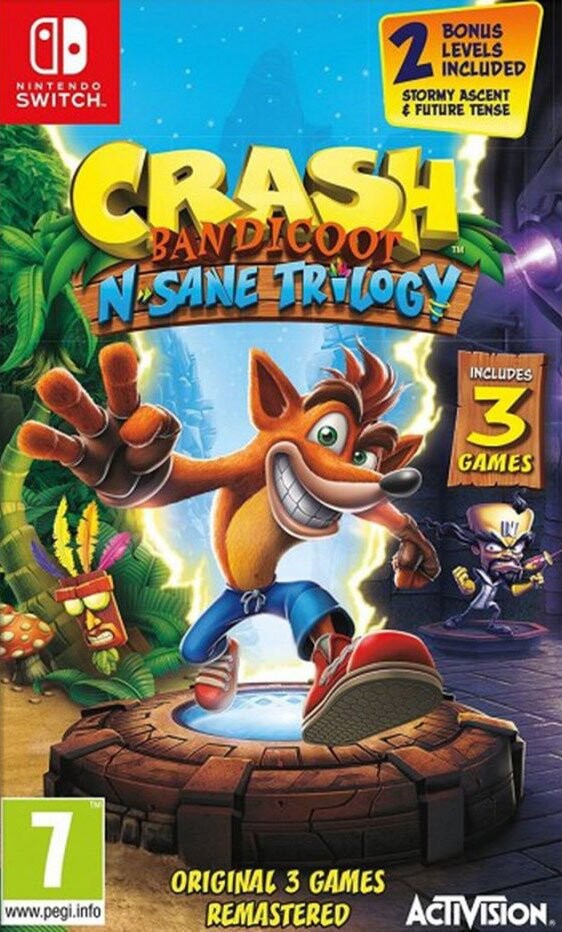 Crash Bandicoot Sane Trilogy Remastered Nintendo Switch