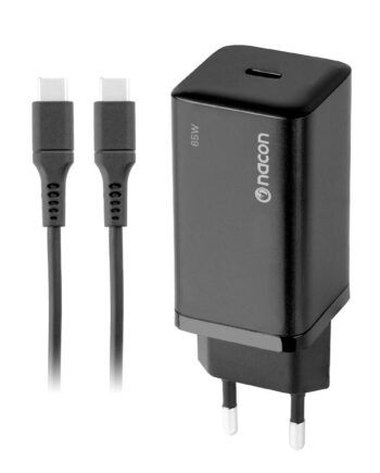 Nacon 65w Adapter Til Nintendo Switch Usb Sort Konsol Tilbehør Geekd