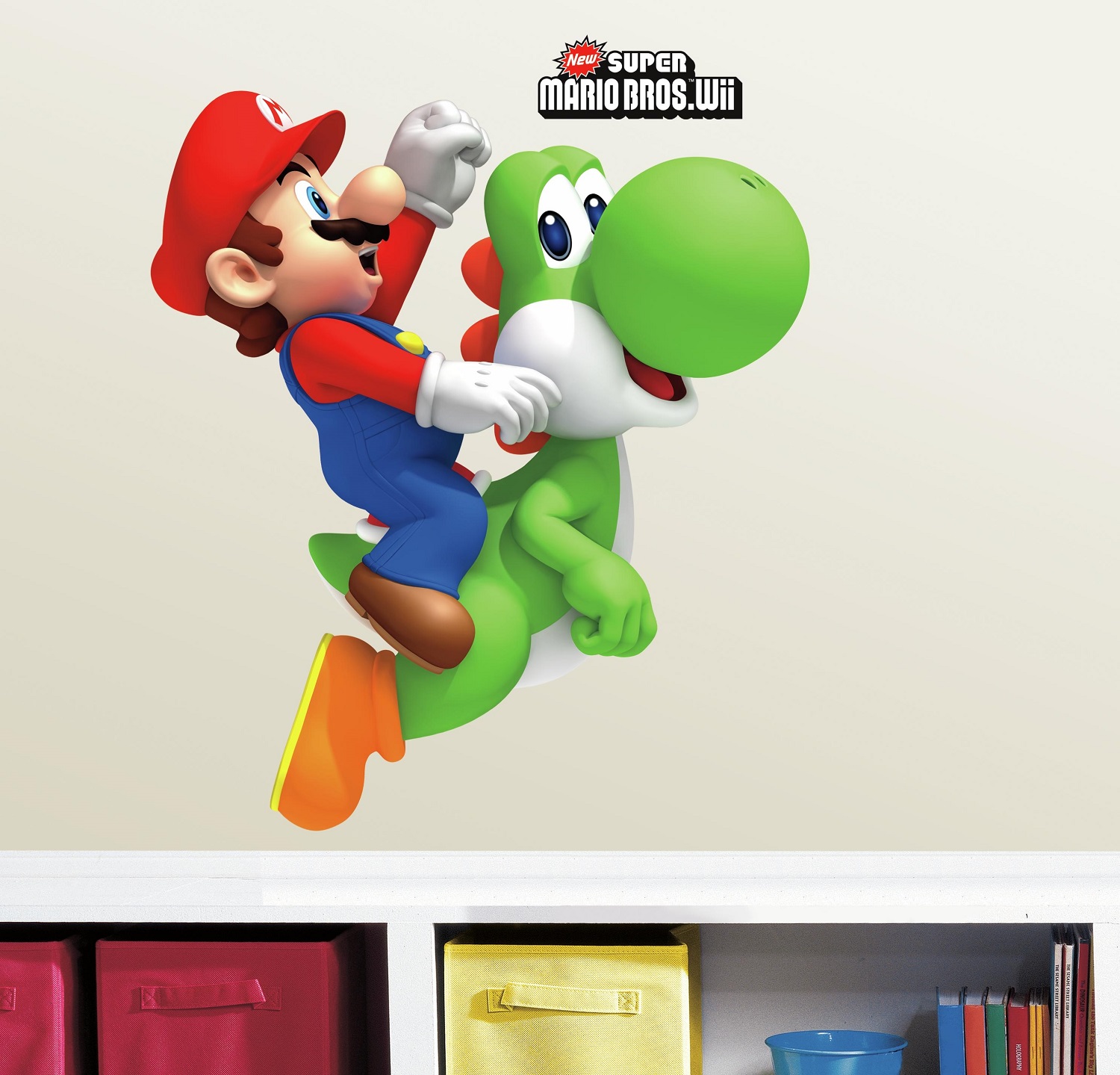 Nintendo Super Mario Bros Med Yoshi Mario Wallstickers