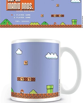 Nintendo Super Mario Retro Title Mug White