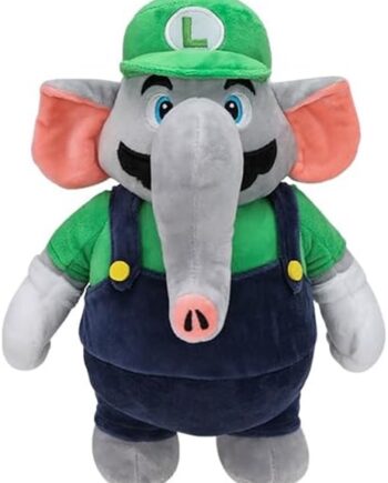 Nintendo Super Mario Wonder Elephant Luigi Green Plush Bamse 27cm