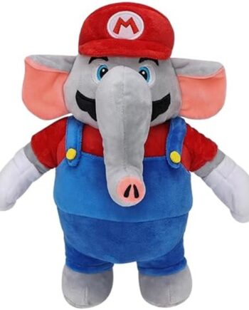 Nintendo Super Mario Wonder Elephant Luigi Red Plush Bamse 27cm