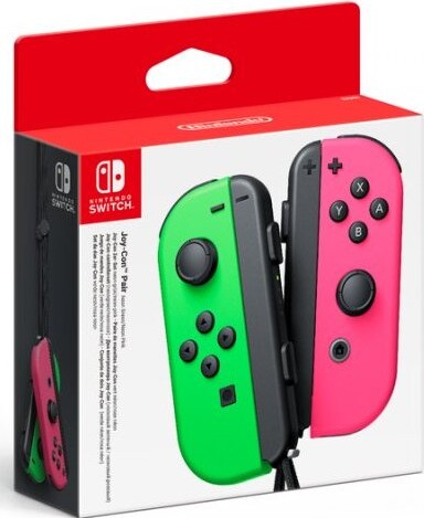 Nintendo Switch Joy Con Controller Pair Højre Venstre Neon Green Neon Pink