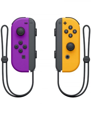 Nintendo Switch Joy Con Controller Pair Neon Lilla   Neon Orange Konsol Geekd