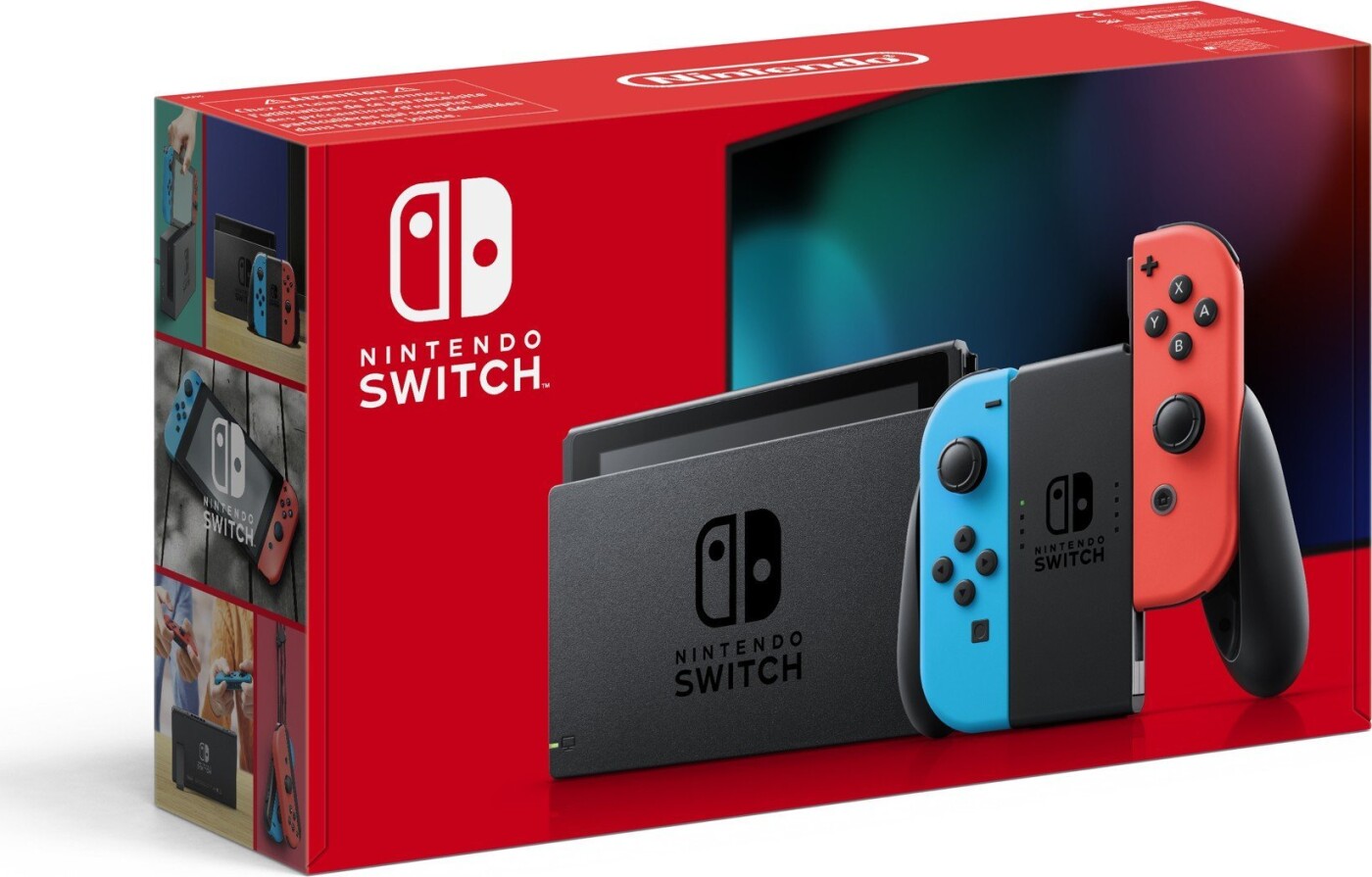 Nintendo Switch Konsol Upgraded Model Version Rød Blå