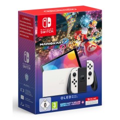 Nintendo Switch Oled Model Med Mario Kart Deluxe Nintendo Switch Online Måneders Medlemskab
