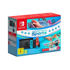 Nintendo Switch Spilkonsol Neonblå Neonrød Med Nintendo Switch Sports Set