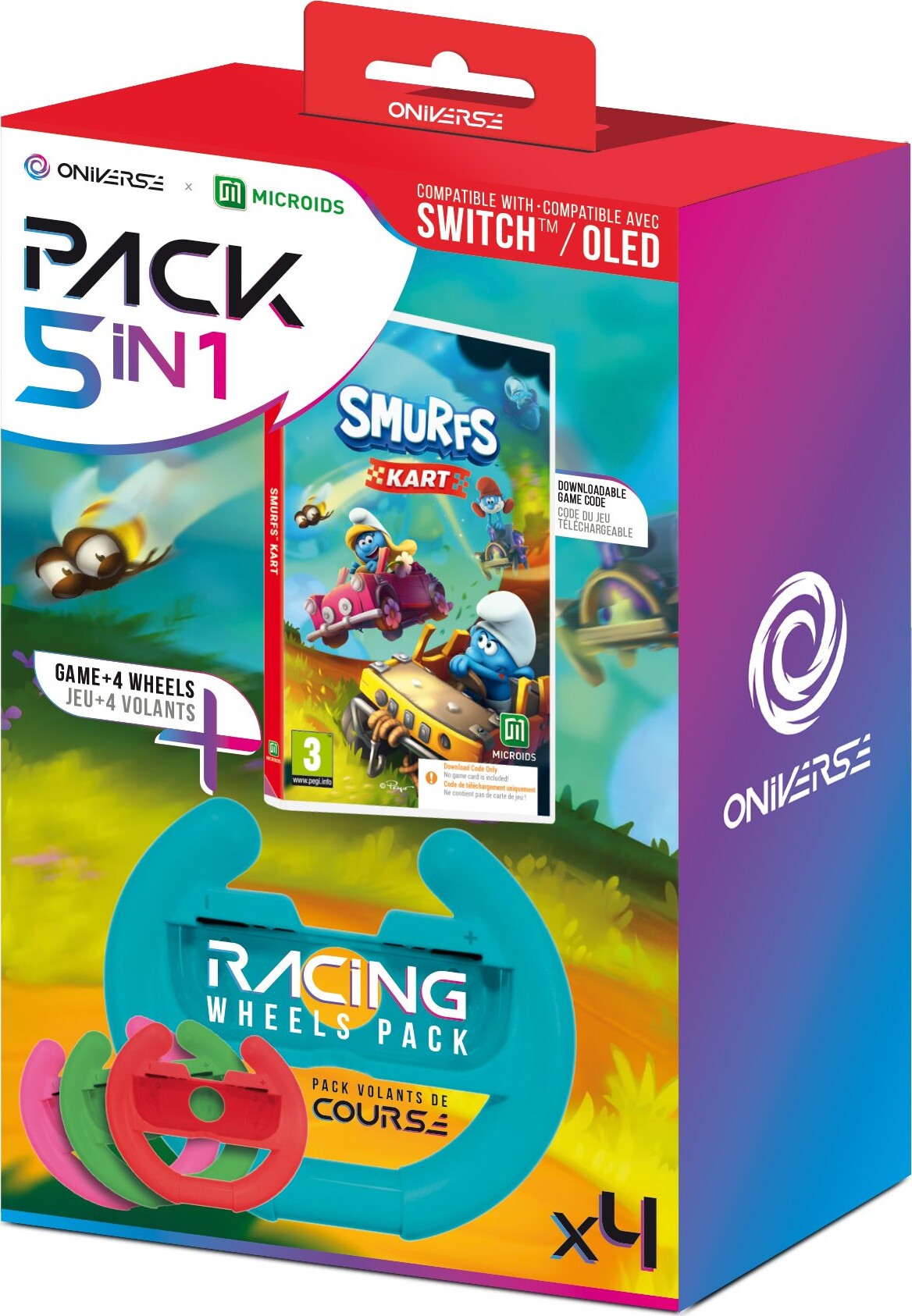 Oniverse Wheels Smurfs Kart Kode Boks Nintendo Switch