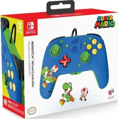 Pdp Rematch Controller Super Mario Blå