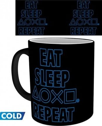 Playstation Mug Heat Change 320 Eat Sleep Repeat