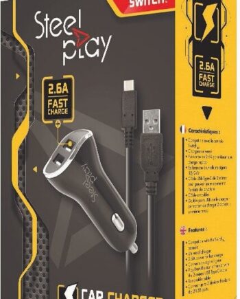 Steelplay Nintendo Switch Oplader Til Bil Usb Porte