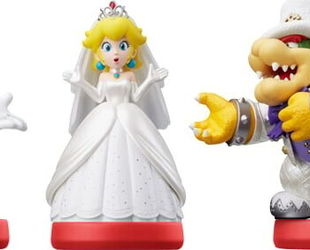 Nintendo Amiibo Figur Super Mario Bowser   Prinsesse Peach