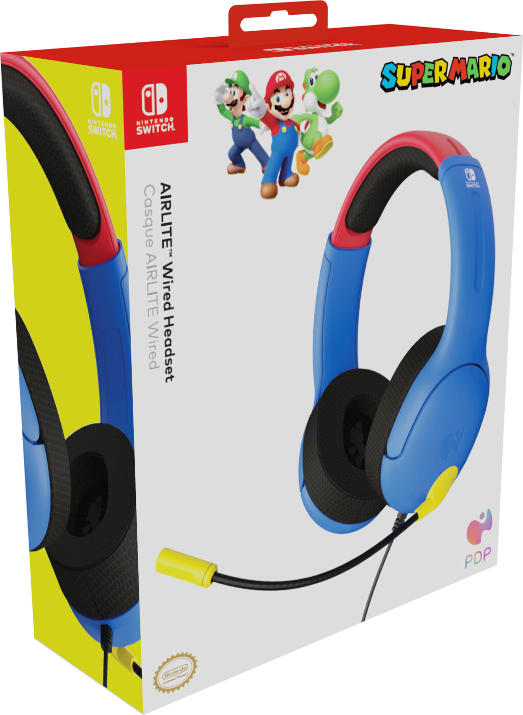 Pdp Nintendo Switch Airlite Headset Super Mario Blå Rød