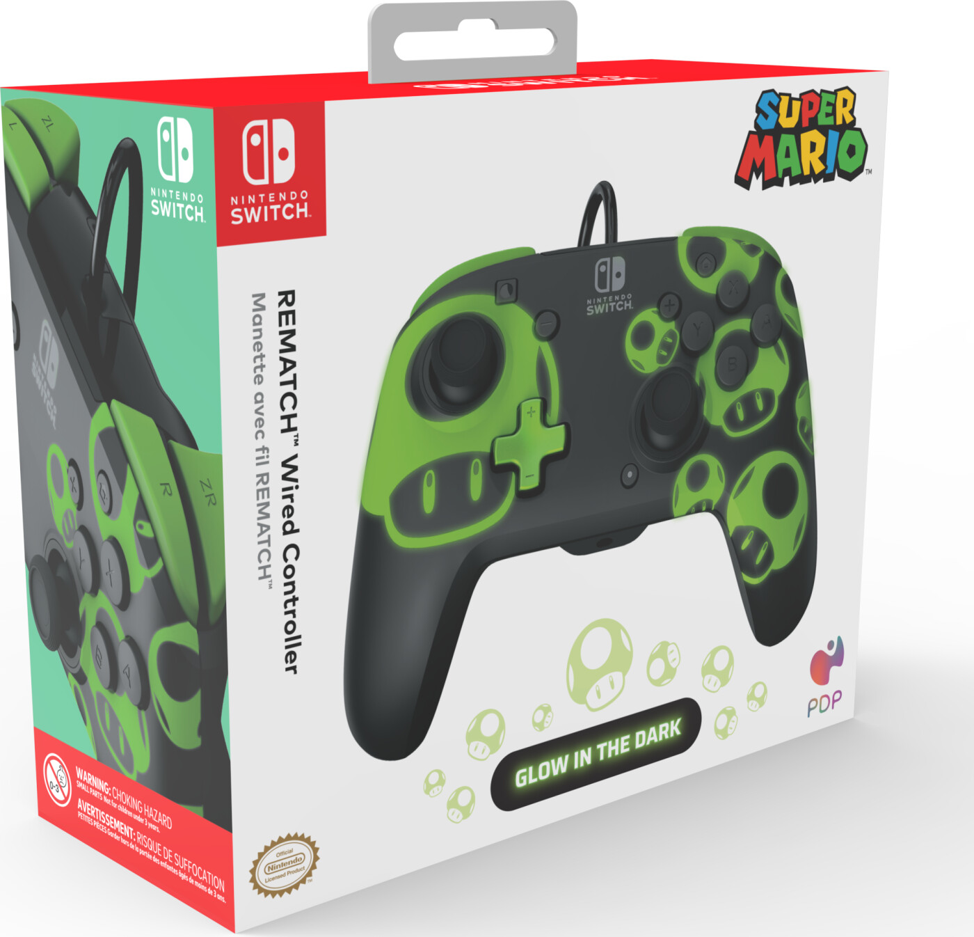 Pdp Nintendo Switch Controller Super Mario Glow The Dark