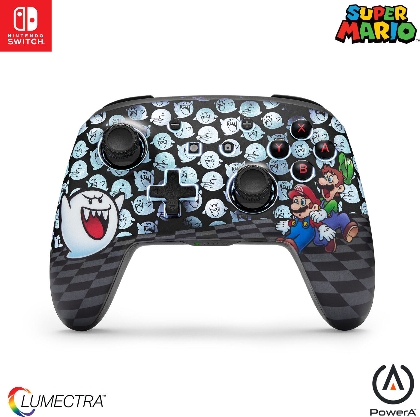 Powera Enhanced Wireless Controller For Nintendo Switch With Lumectra Mario Peek Boo