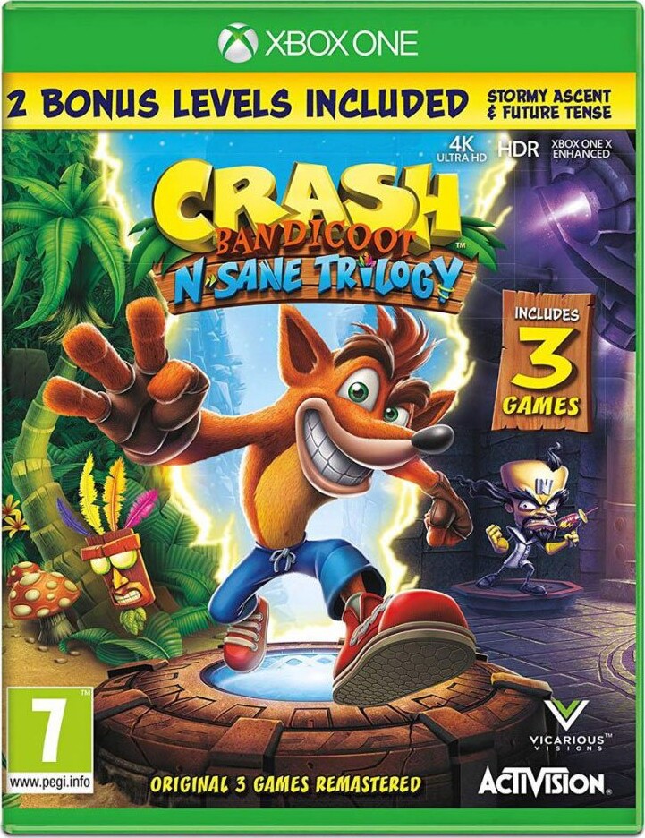 Crash Bandicoot Sane Trilogy Remastered Xbox One