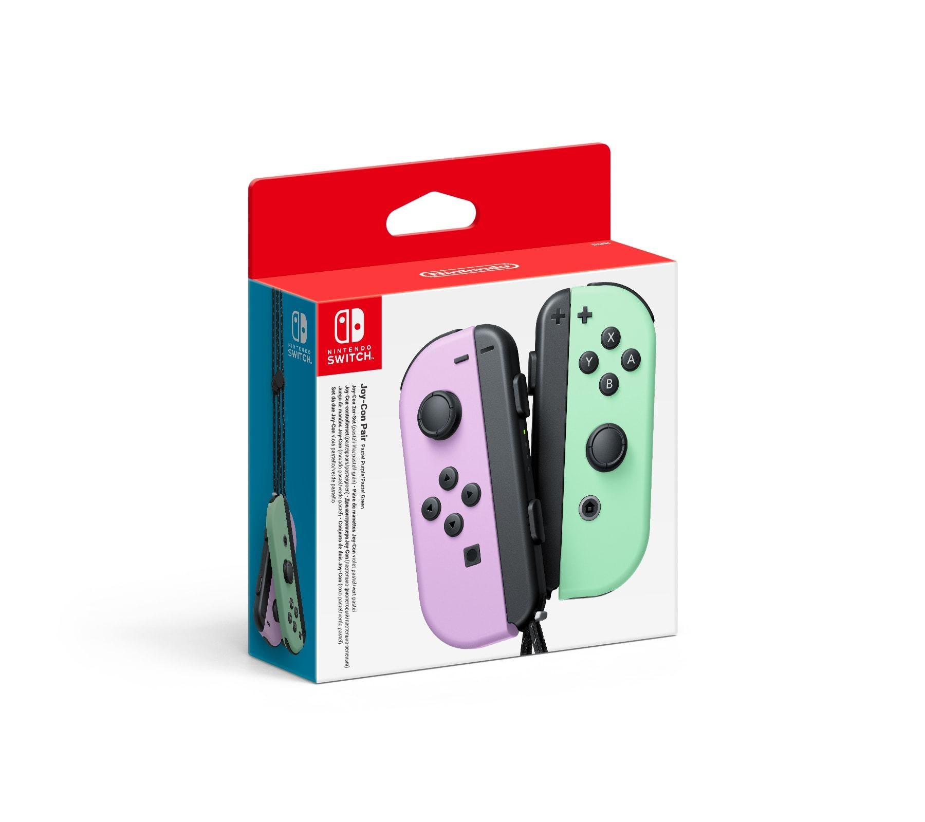 Joy Con Pair Pastel Lilla Pastel Grøn Konsol Geekd