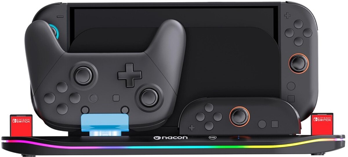 Nacon Charging Station Nintendo Switch Oplad Joy Con Konsol Tilbehør Geekd