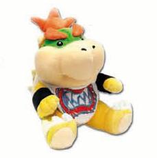 Nintendo Mario Plush Bowser Junior Sitting Top Kvalitet Sanei Bamse 19cm