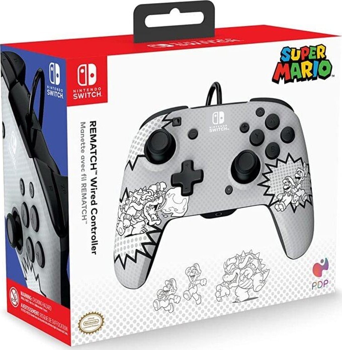 Pdp Rematch Controller Super Mario Grå