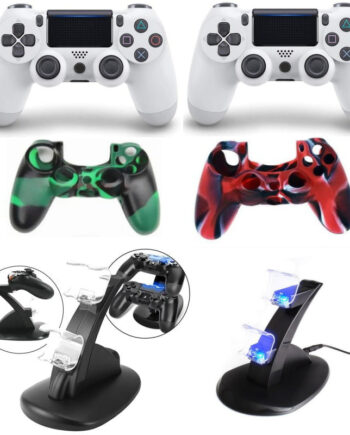 Playstation Controller Bundle Ps4 Controllere Ps4 Controller Silikone Covers Ps4 Controller Dual Charger