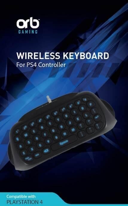 Playstation Controller Keyboard Til Ps4 Sort Blå Orb