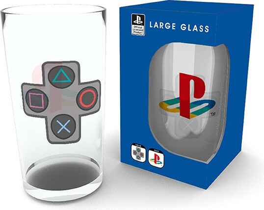 Playstation Glass 400ml Buttons Box Abystyle Studio