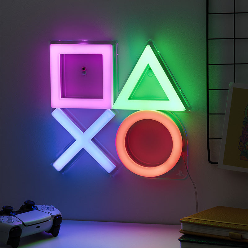 Playstation Væg Led Neon Light Lampe Geekd