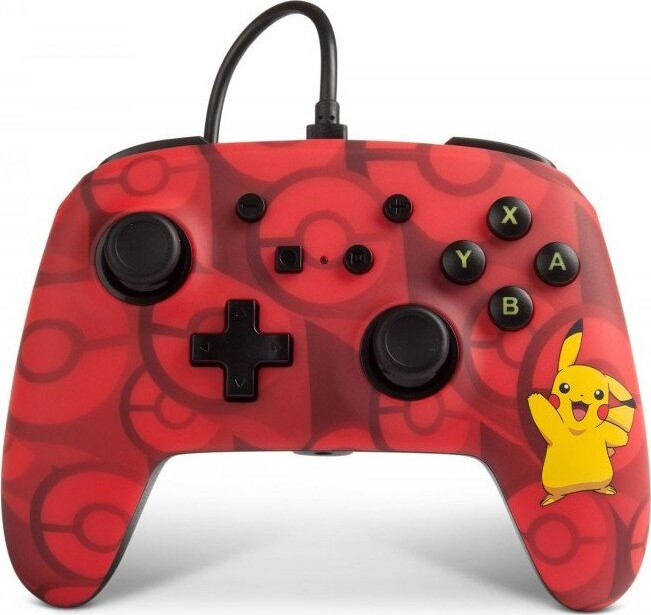 Power Nintendo Switch Controller Pikachu Rød