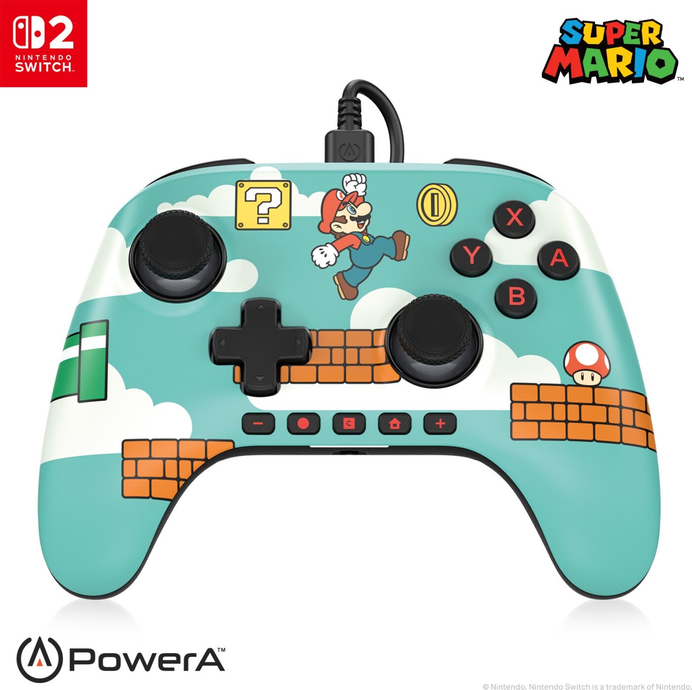 Powera Advantage Wired Controller For Nintendo Switch Mario Time Power