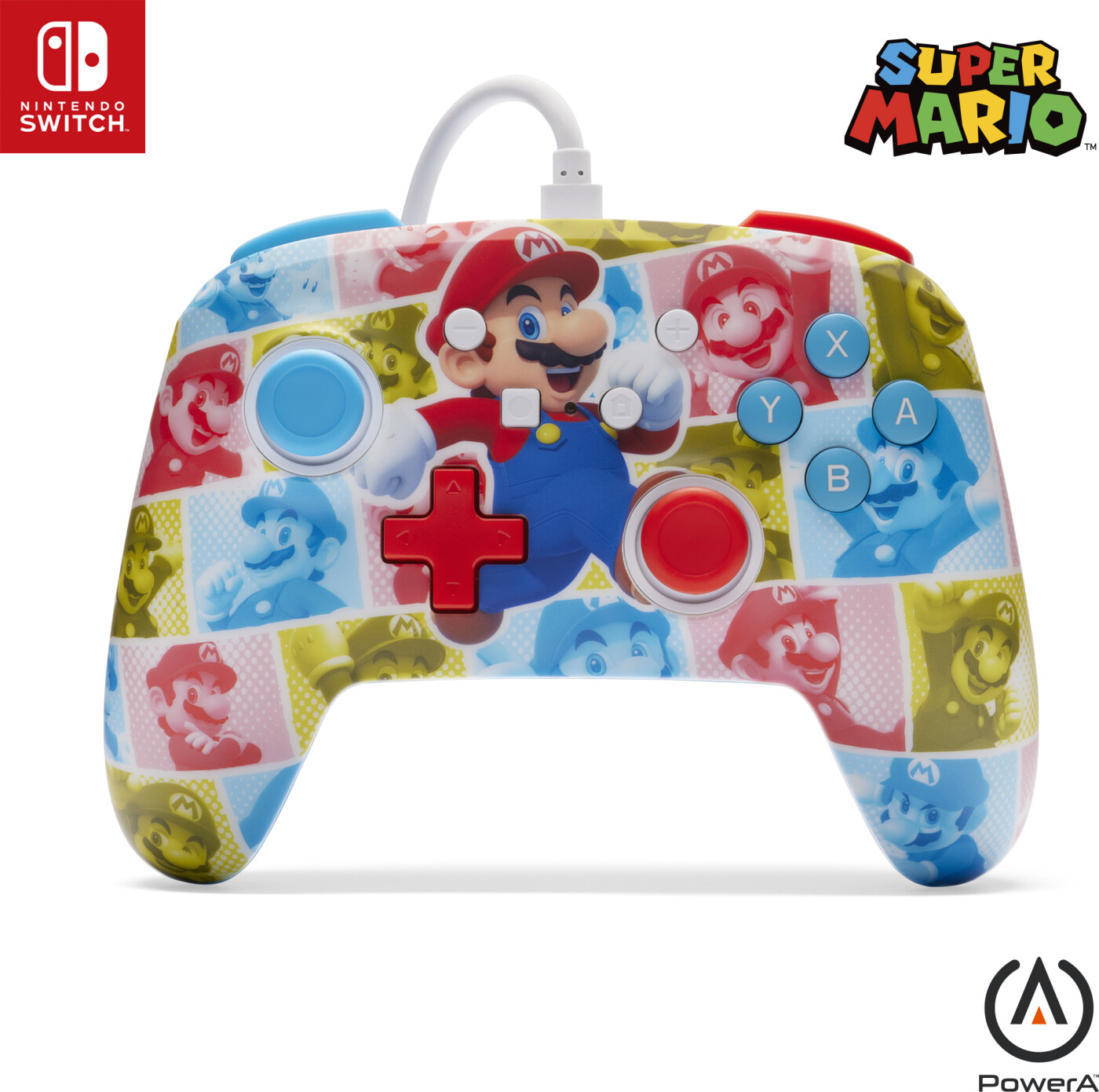 Powera Enhanced Wired Controller Mario Hero Reel Nintendo Switch Power