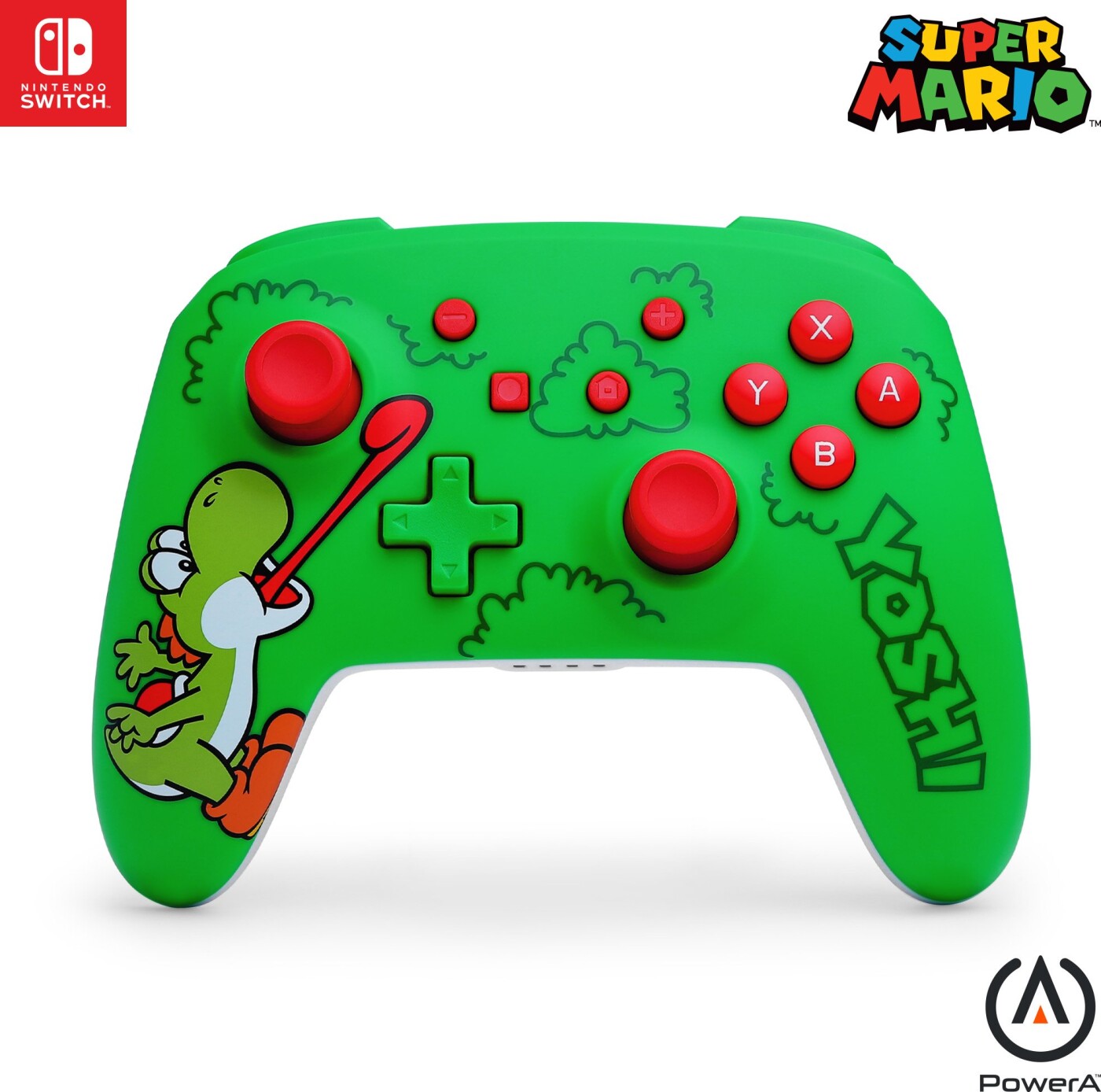 Powera Wireless Controller For Nintendo Switch Hungry Yoshi Green Power