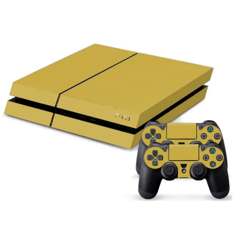Ps4 Skin Til Konsol Controllere Gold Mat