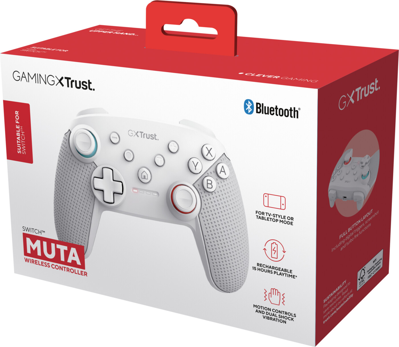 Trust Gxt1246w Muta Ctrl Nsw White