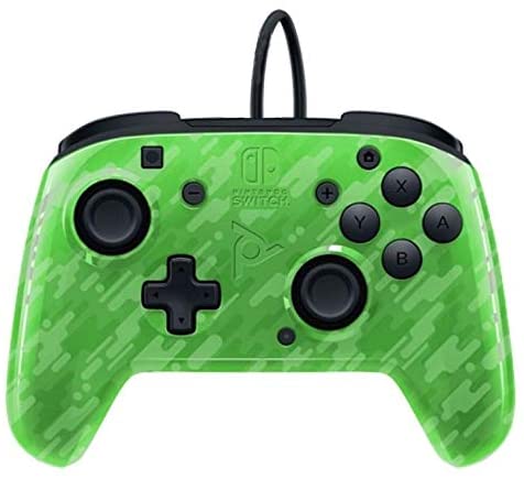 Pdp Faceoff Deluxe Controller Audio Camo Green Geekd