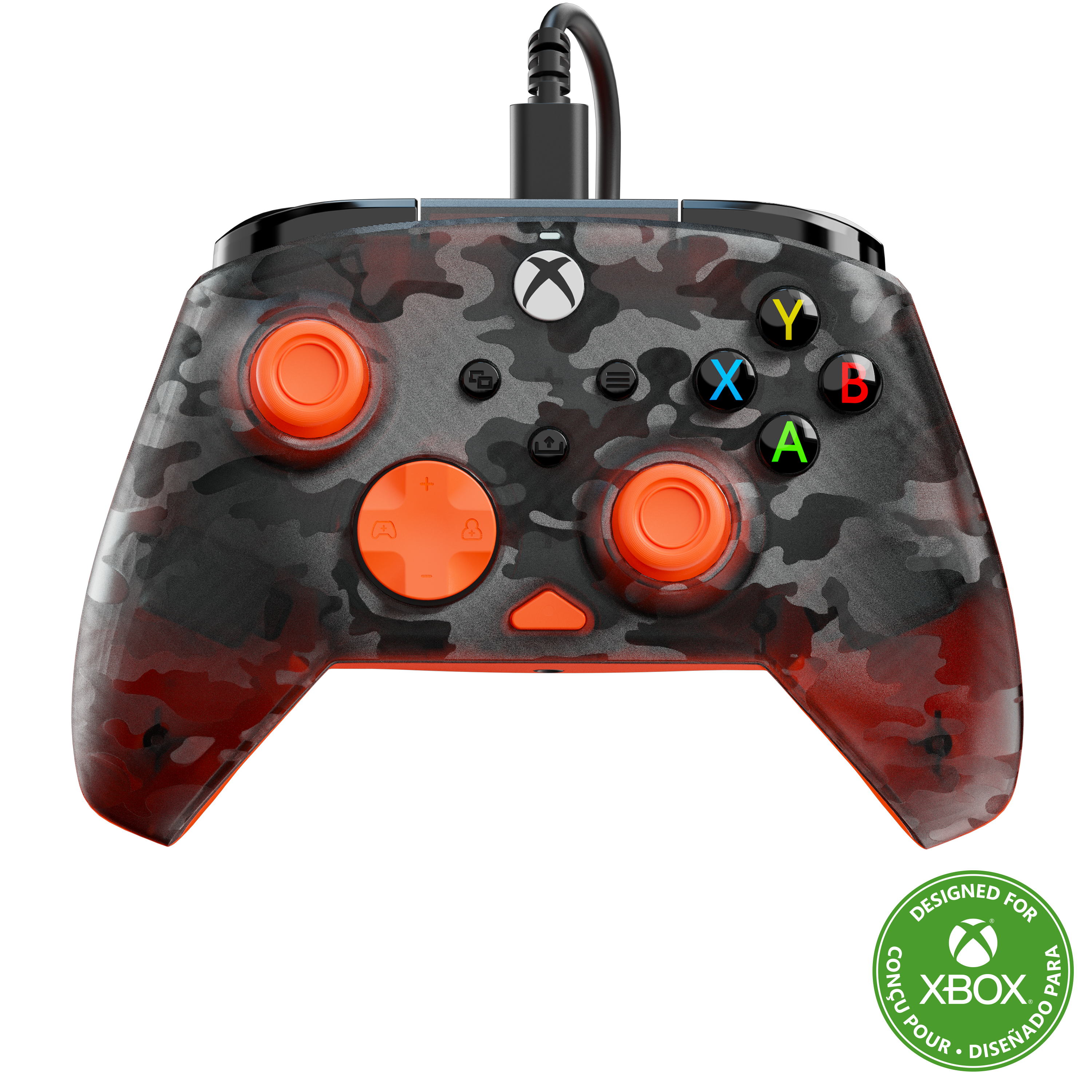 Turtle Beach Rematch Core Xbox Ghost Black Camo Orange Controller Geekd